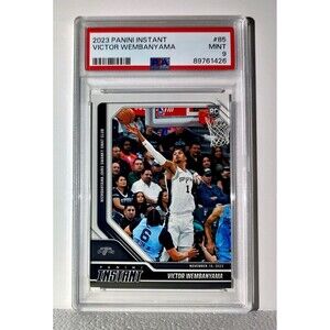 Victor Wembanyama 2023-24 Panini #85 NBA Rookie Card Spurs 1 of 6841 PSA 9 Mint